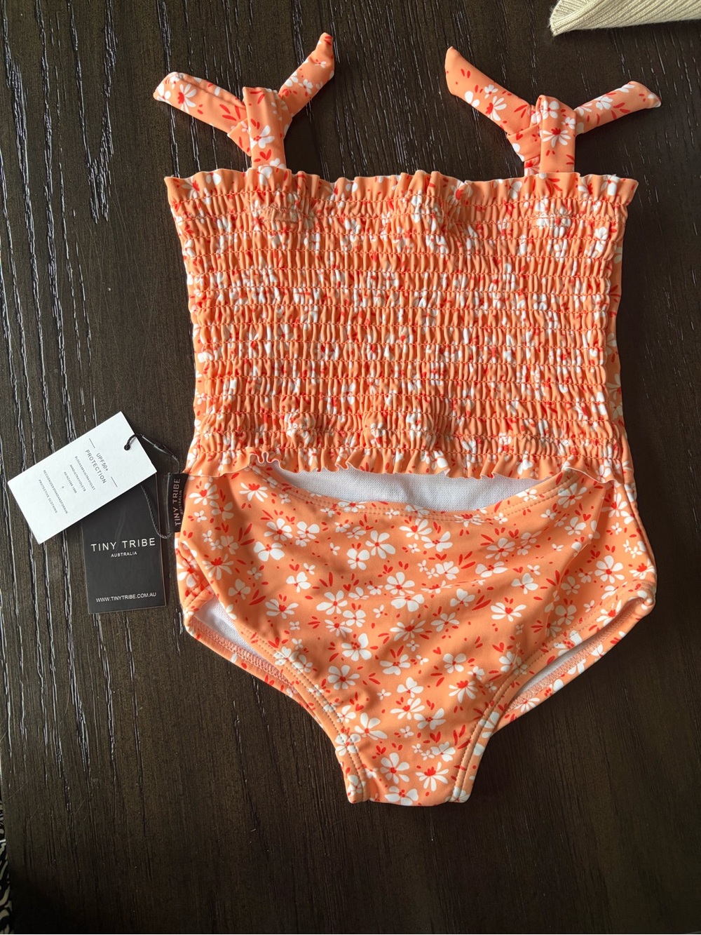 Tiny Tribe Orange Floral One-Piece Swimsuit